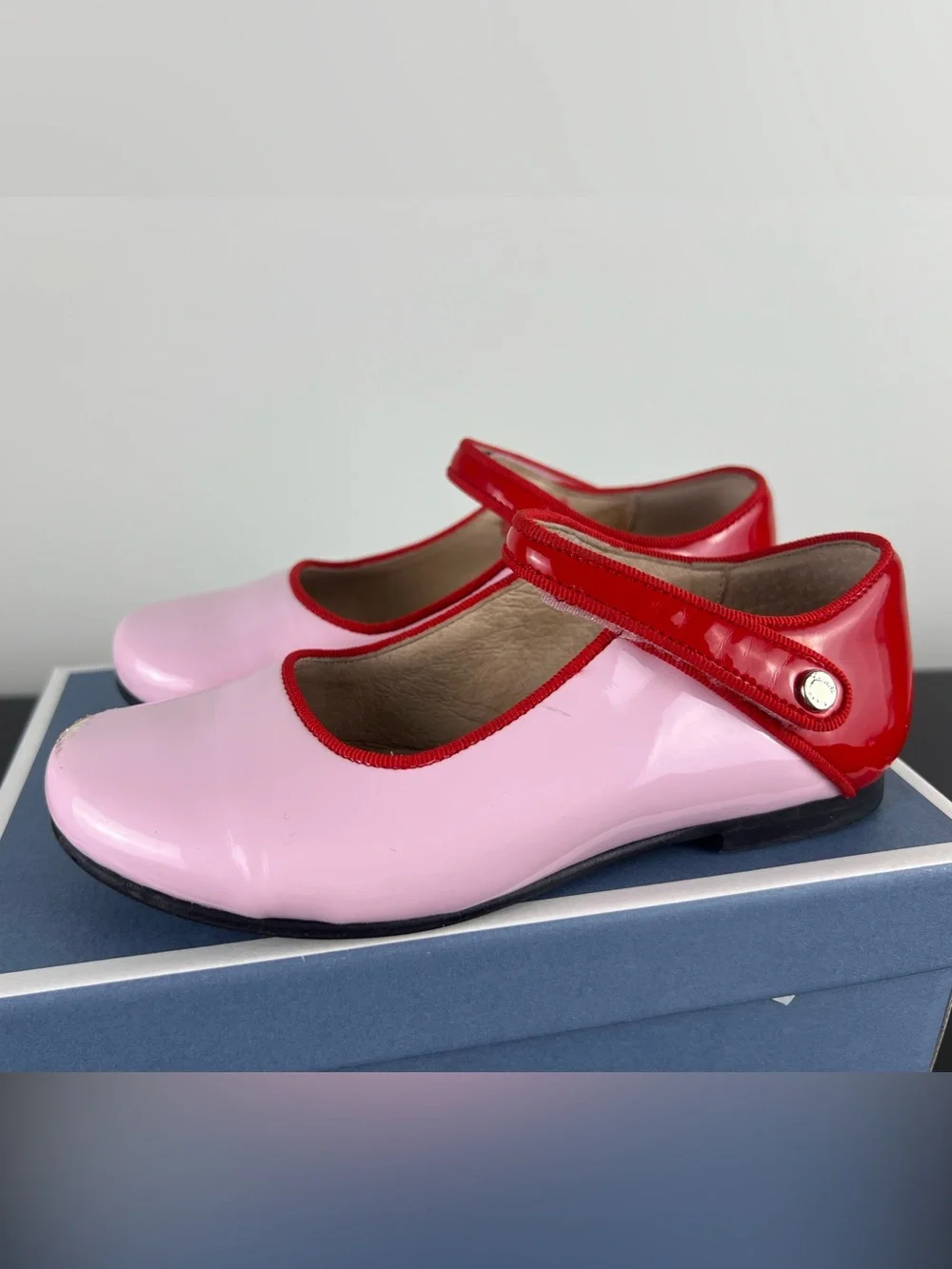 Jacadi Danelle Vernis Mary Jane Shoes, Pink/Red, 29 EU